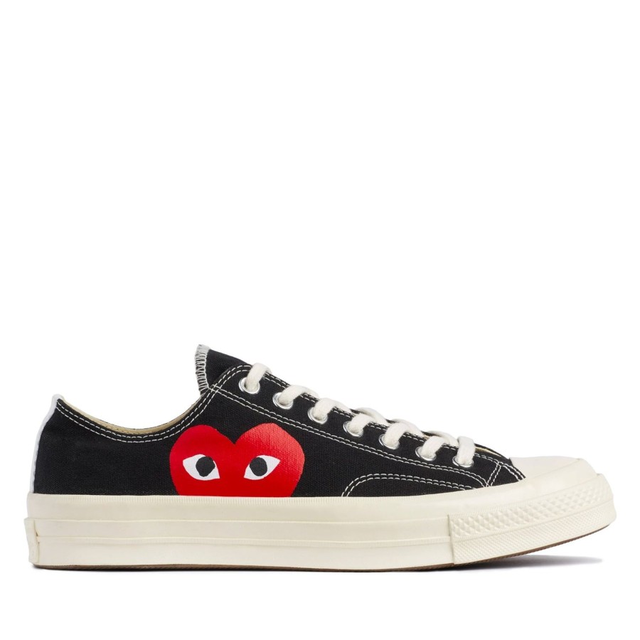 Dame Comme des Garcons Play x Converse | Comme Des Garcons Play X Converse Cdg Big Heart Low Top Black Sko Sort