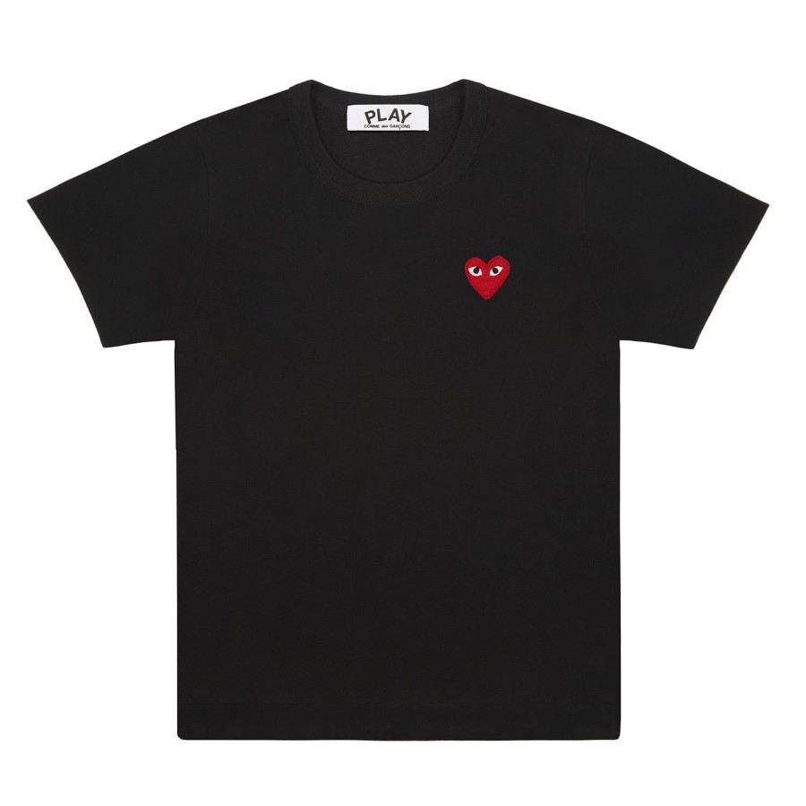 Dame Comme des Garcons Play | Comme Des Garcons Play T-Shirt Ladies T-Shirt Sort