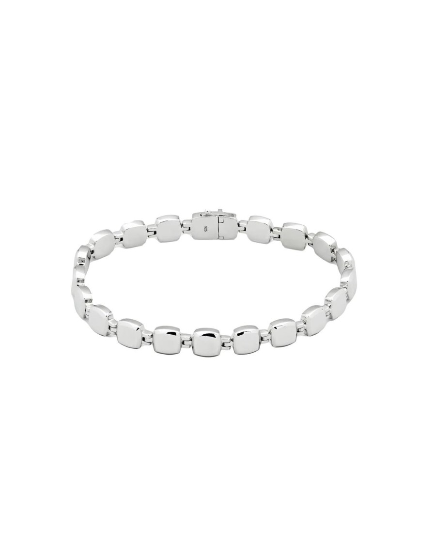 Smykker Tom Wood Jewellery | Tom Wood Jewellery Cushion Bracelet Armband Solv