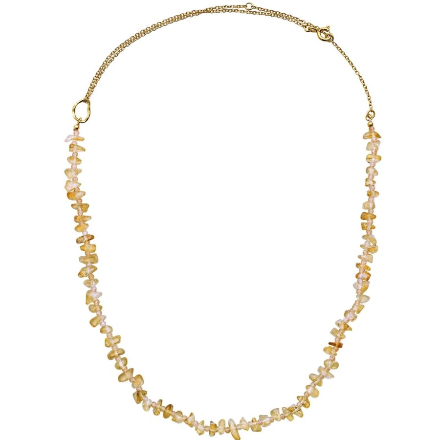 Smykker Maanesten | Maanesten Riesme Citrine Necklace Smykke Gull