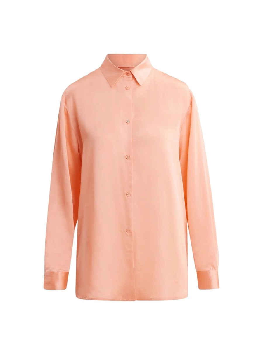 Dame Holzweiler | Holzweiler Blaou Silk Shirt Skjorte Fersken