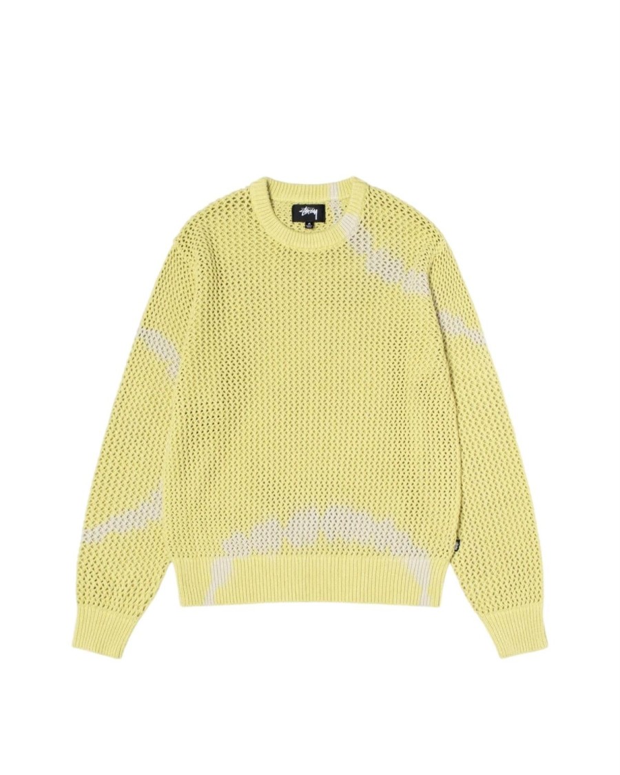 Herre Stussy | Stussy Pig. Dyed Loose Guage Sweater Genser- Gul