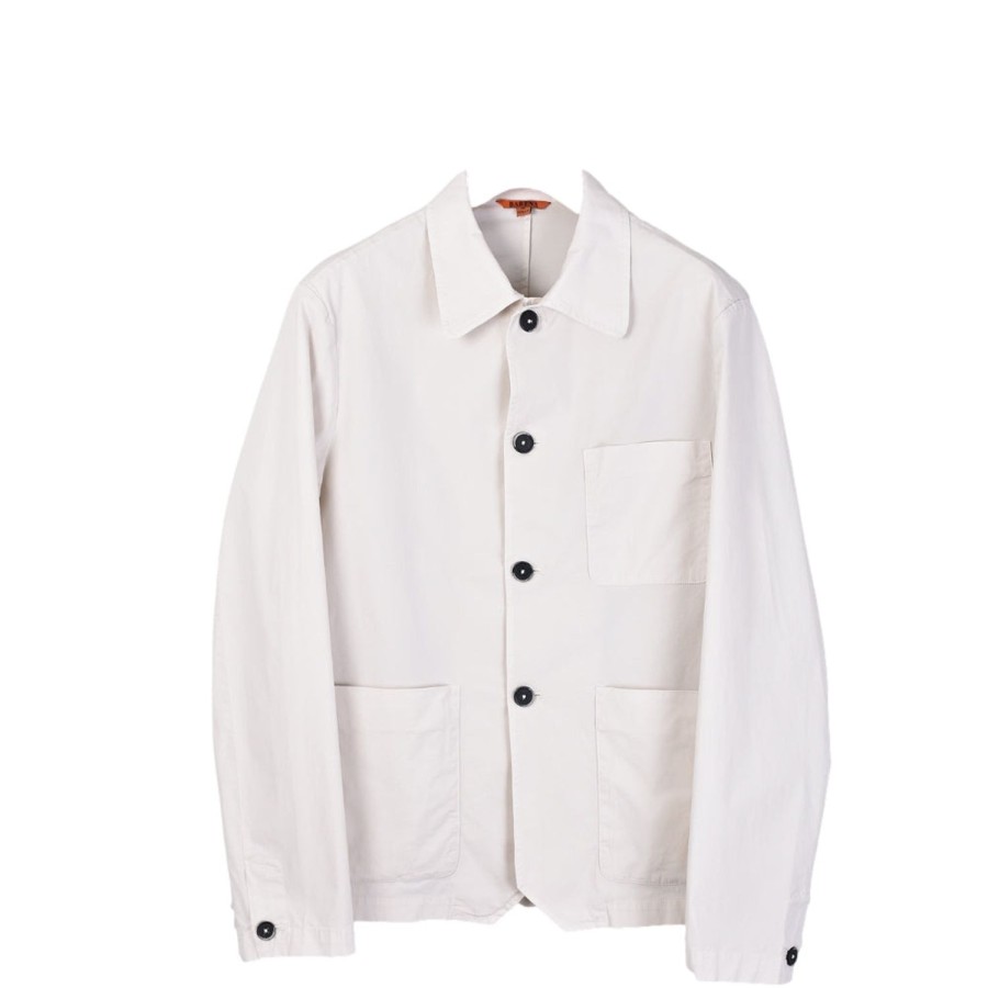 Herre Barena Venezia | Barena Venezia Overshirt Visal Garbo Overshirt Off-White