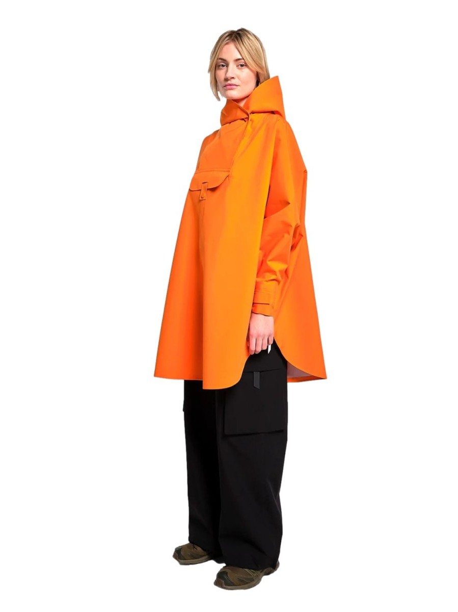 Dame Blæst | Blaest Bergen Poncho Russet Orange Jakke Oransje