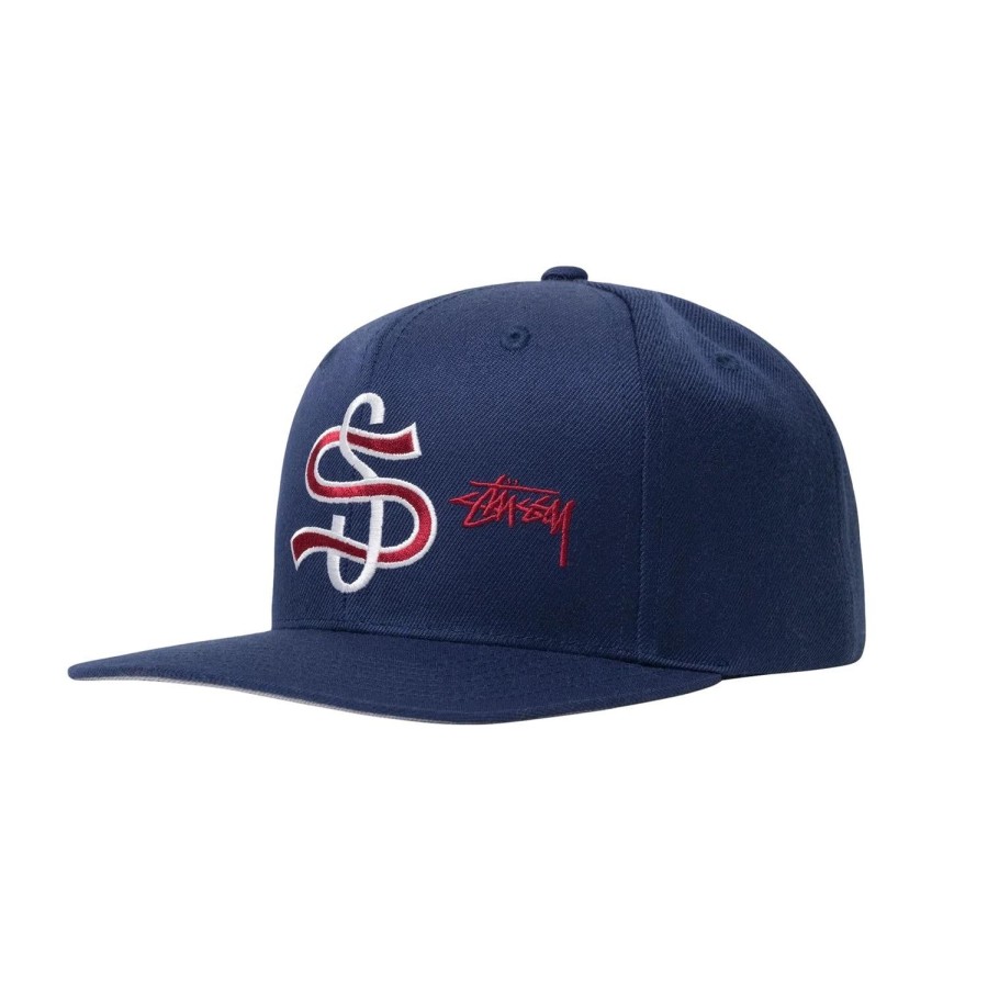 Dame Stussy | Stussy Big League Point Crown Caps Navy