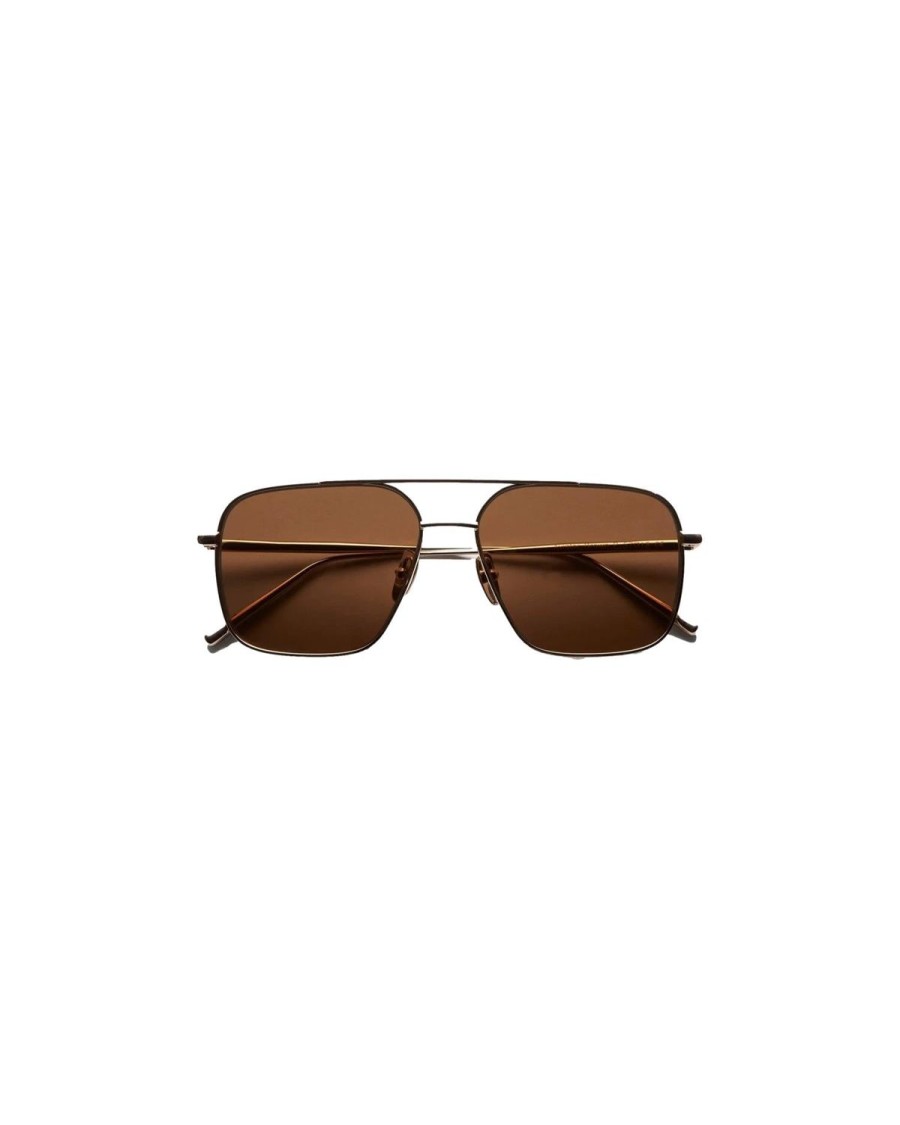 Dame Chimi Eyewear | Chimi Eyewear Aviator Brown P Solbriller Gull