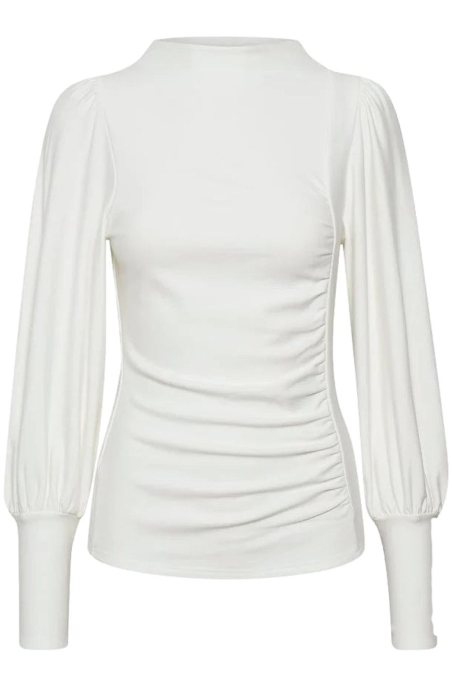 Dame Gestuz | Gestuz Rifagz Puff Blouse Genser Off-White