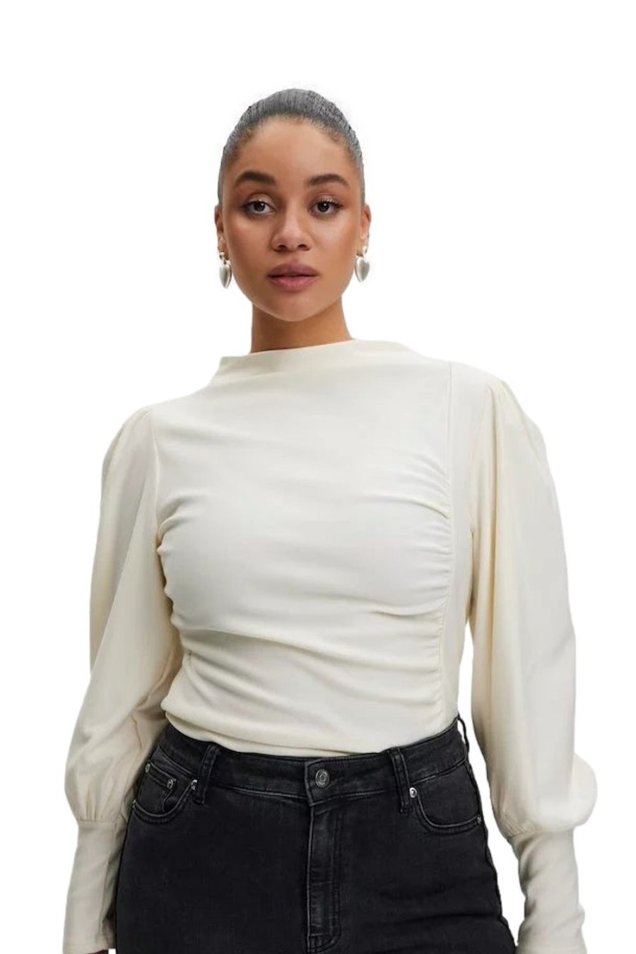 Dame Gestuz | Gestuz Rifagz Puff Blouse Genser Off-White