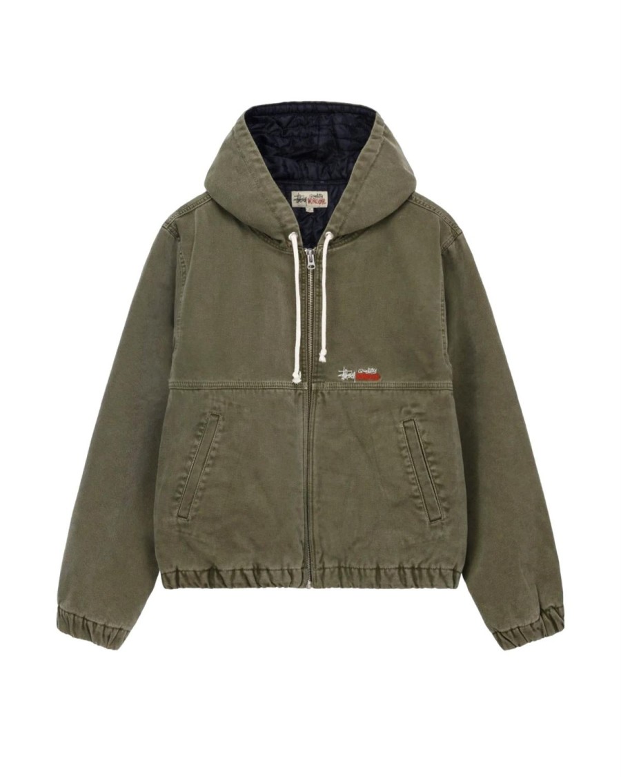 Herre Stussy | Stussy Canvas Insulated Work Jacket Jakke Oliven