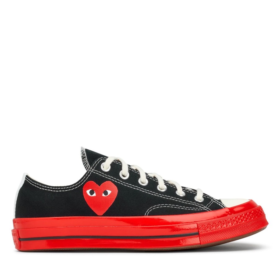 Dame Comme des Garcons Play x Converse | Comme Des Garcons Play X Converse Cdg Red Sole Chuck 70 Low Top Black Sko Sort