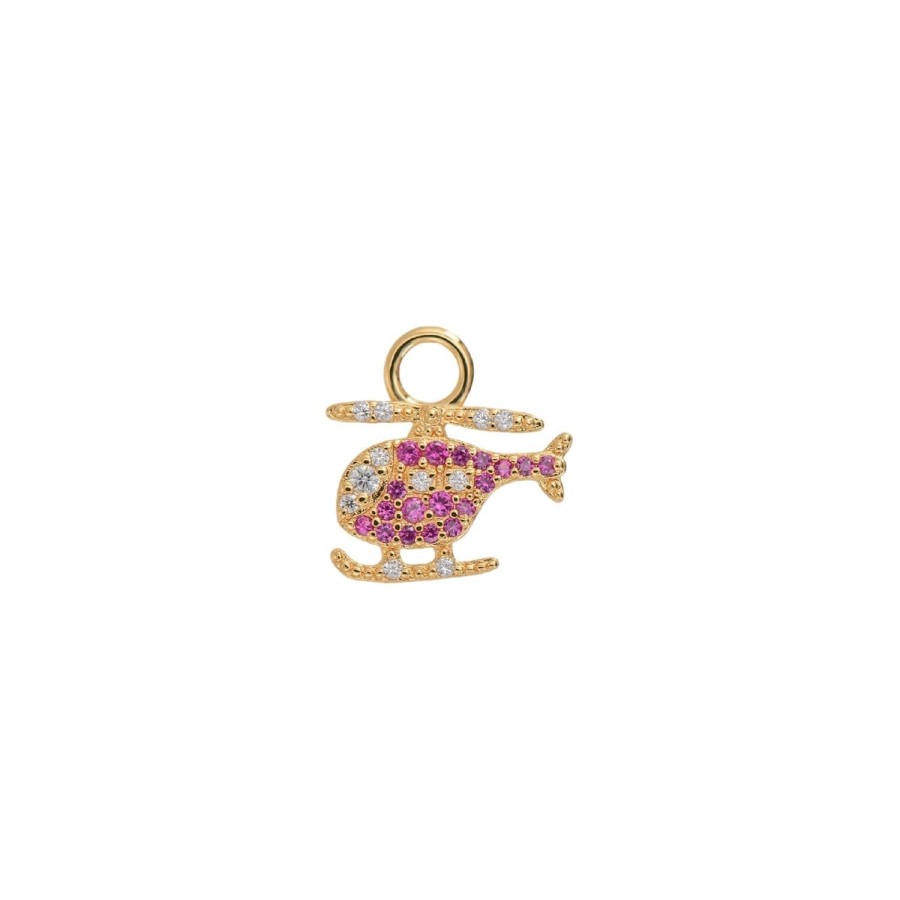 Smykker Emilia by Bon Dep | Emilia By Bon Dep Heidi Charm Helicopter Charm Rosa