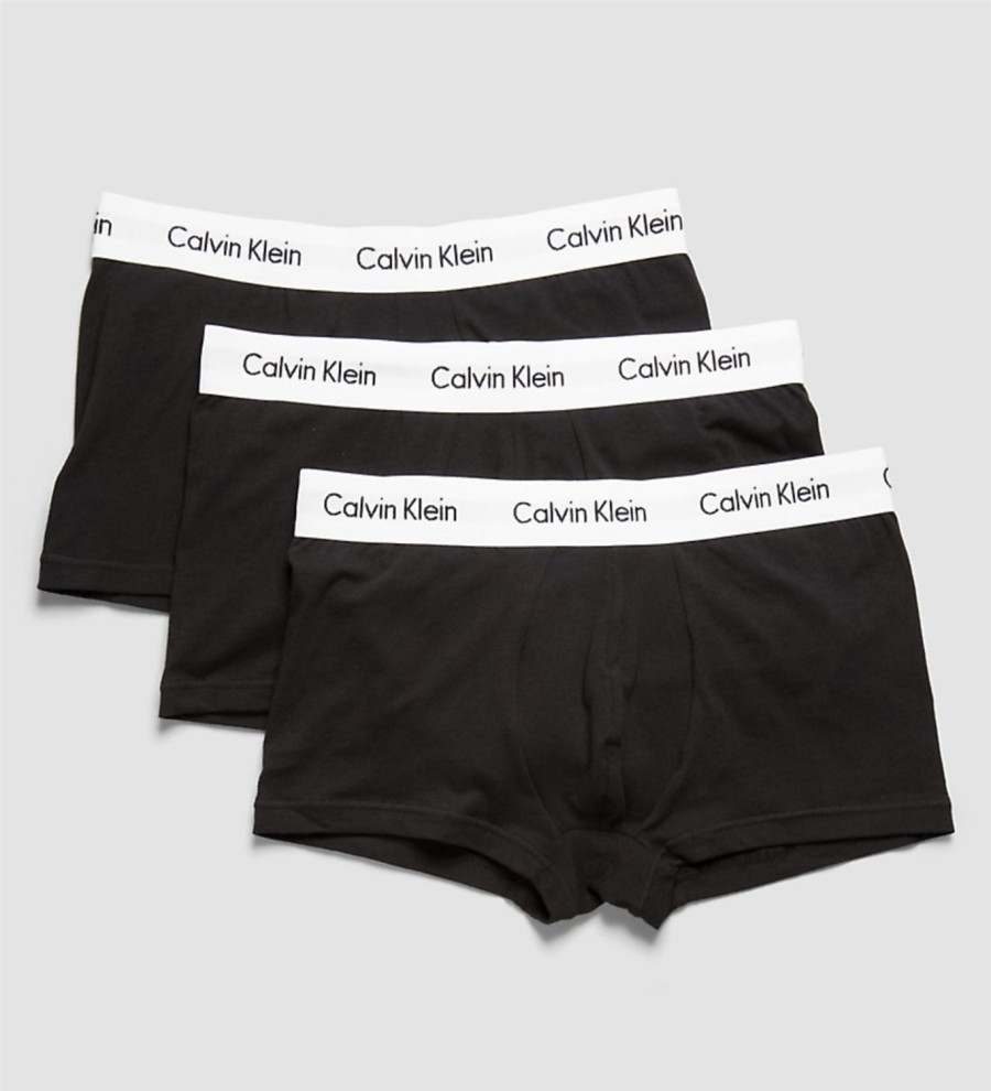 Herre Calvin Klein Underwear | Calvin Klein Underwear 3Pk Boxer Briefs Black/Black/Black Boxershorts Sort