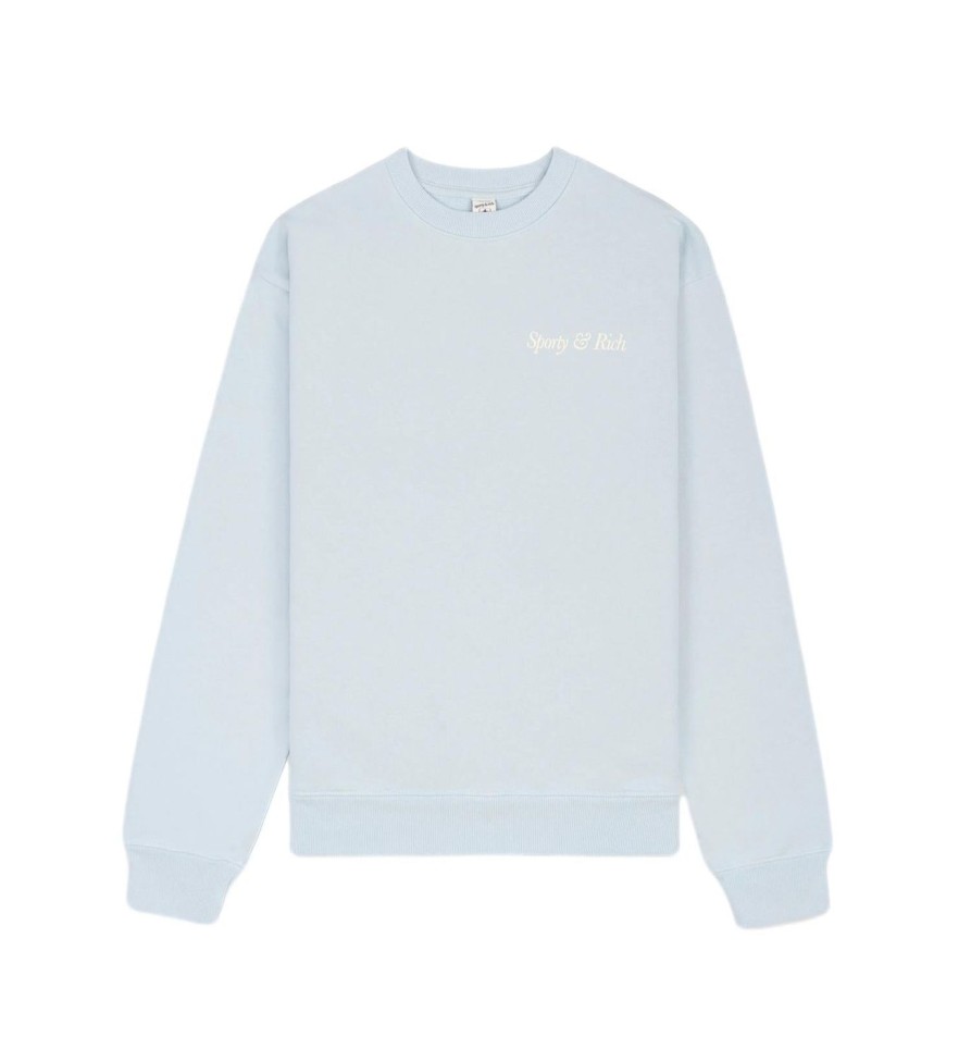 Dame Sporty u0026 Rich | Sporty & Rich Hwcny Crewneck Genser Lysebla