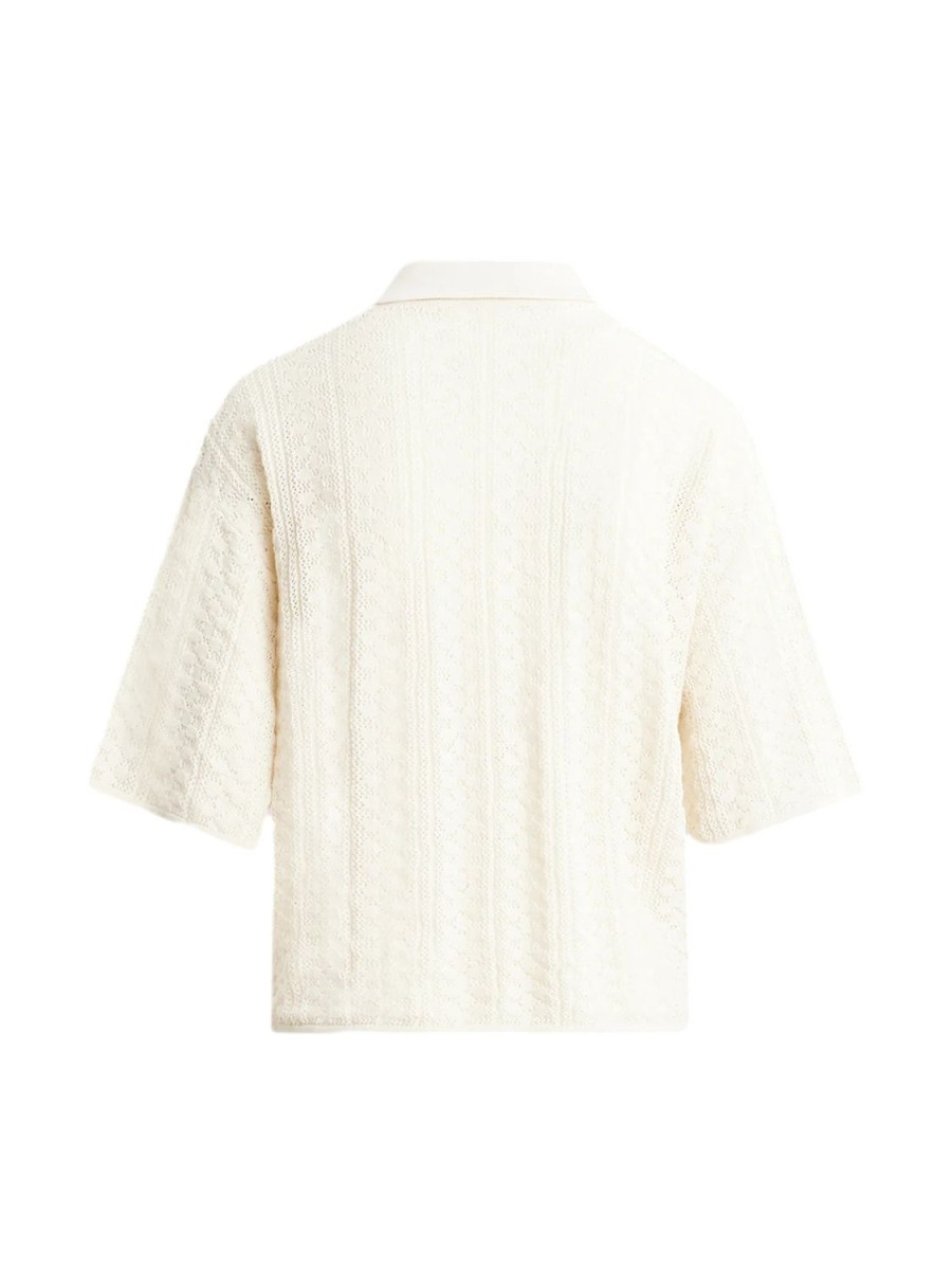 Dame Holzweiler | Holzweiler Loch Crochet Knit Shirt Skjorte Hvit