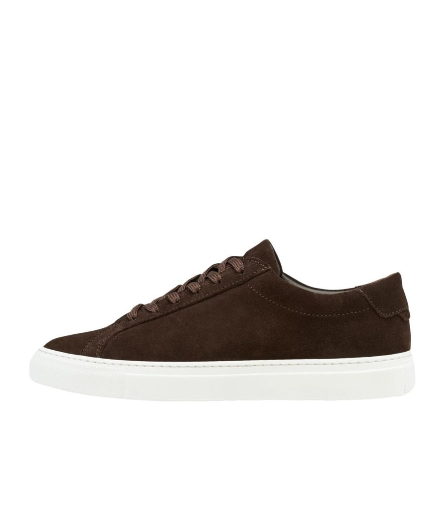 Herre Garment Project | Garment Project Premium Low Dark Brown Suede Sko Morkebrun