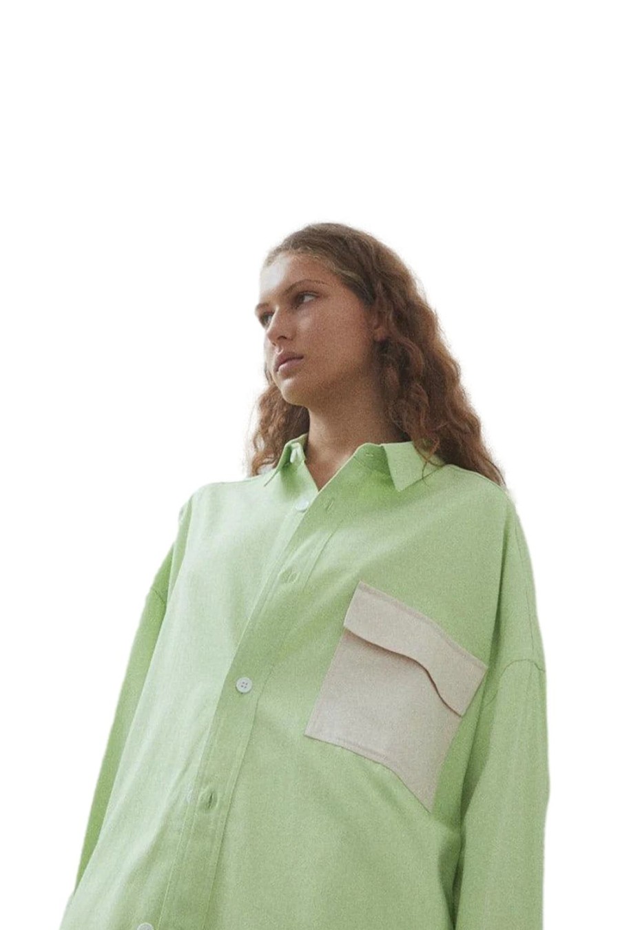 Dame Blanca Studio | Blanca Studio George Shirt Skjorte Limegronn