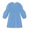 Dame Ganni | Ganni Cotton Poplin Mini Smock Dress Kjole Bla