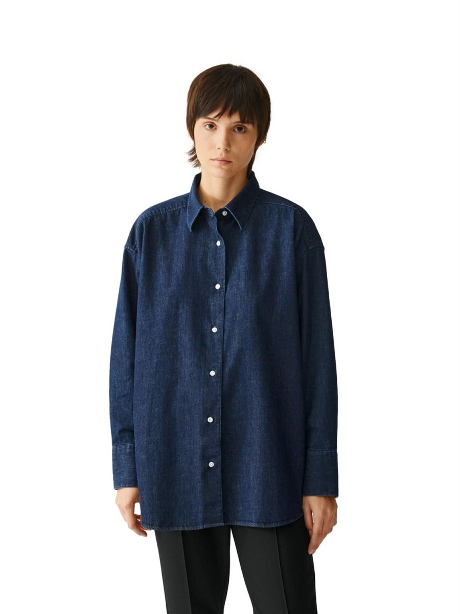 Dame Julie Josephine | Julie Josephine Oversized Boyfriend Shirt Skjorte Denim