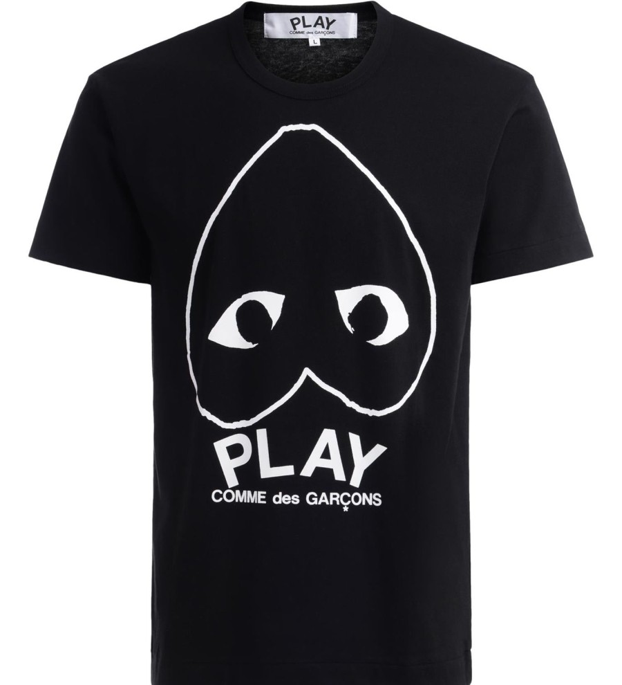 Herre Comme des Garcons Play | Comme Des Garcons Play T-Shirt Men'S Big Heart T-Shirt Sort