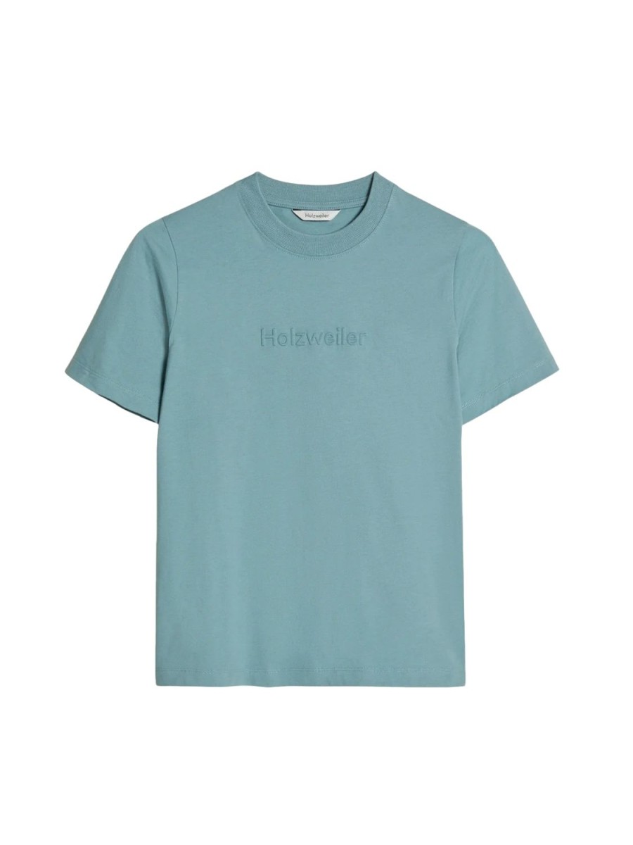 Dame Holzweiler | Holzweiler Penny Emboss Tee T-Shirt Teal