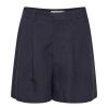 Dame Gestuz | Gestuz Malougz Linen Mw Shorts Shorts Morkebla