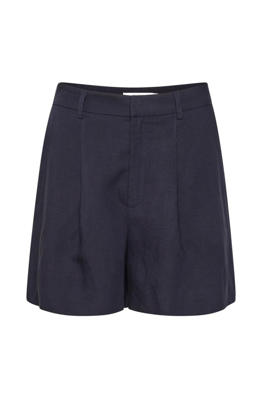 Dame Gestuz | Gestuz Malougz Linen Mw Shorts Shorts Morkebla