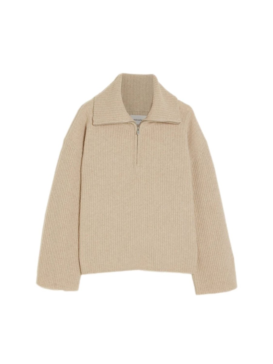 Dame Holzweiler | Holzweiler Cass Rib Sweater Genser Beige