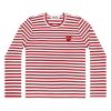 Dame Comme des Garcons Play | Comme Des Garcons Play Ladies Ls Striped Play Rod Genser- Striper