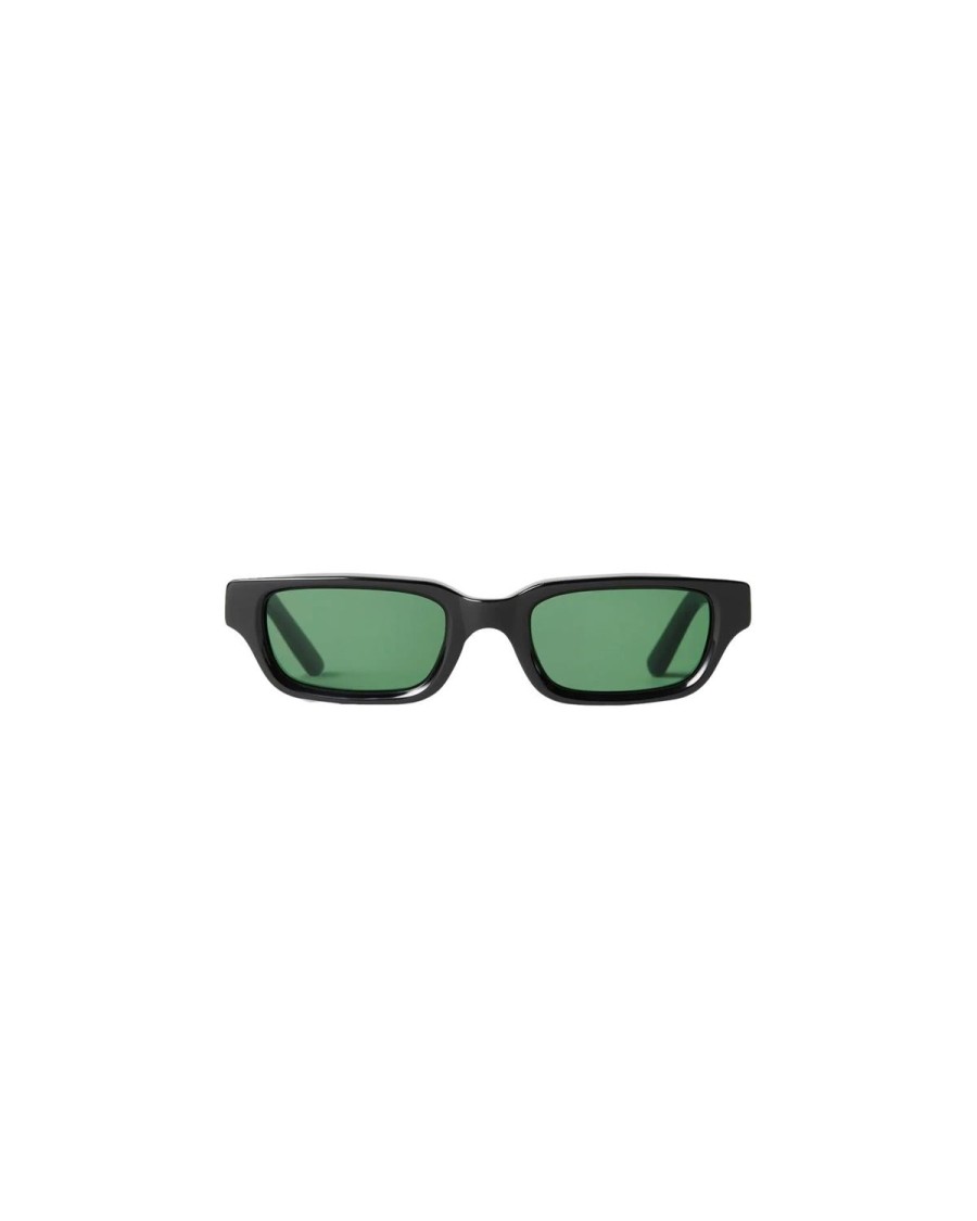 Dame Chimi Eyewear | Chimi Eyewear Sting Black/Green Solbriller Sort Og Gronn