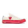 Dame Comme des Garcons Play x Converse | Comme Des Garcons Play X Converse Cdg Red Sole Low Top White Sko Off-White