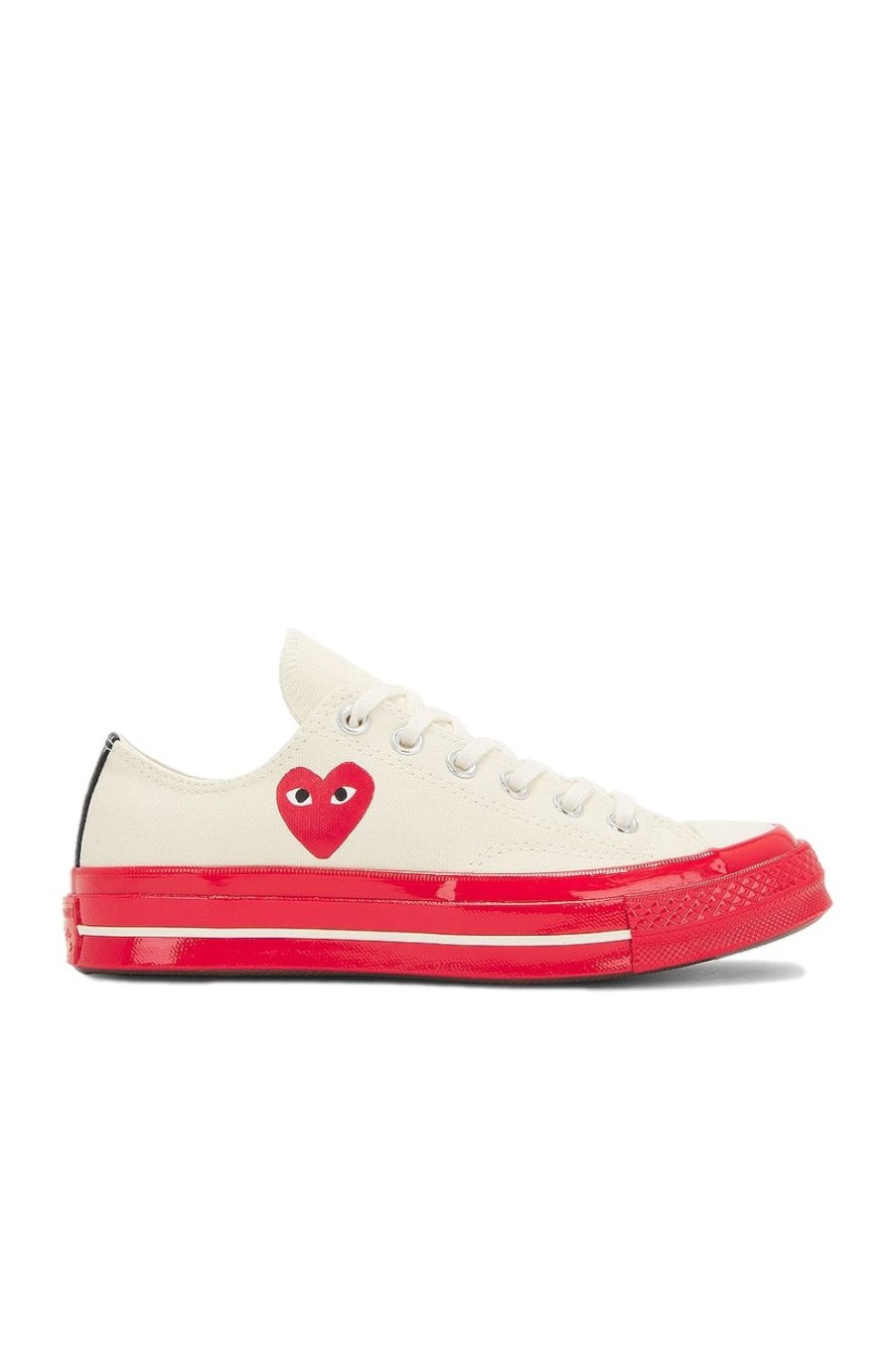 Dame Comme des Garcons Play x Converse | Comme Des Garcons Play X Converse Cdg Red Sole Low Top White Sko Off-White