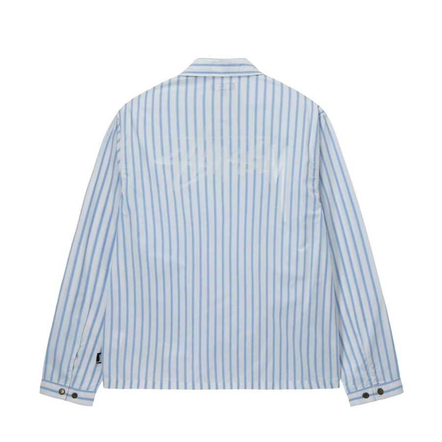 Herre Stussy | Stussy Coach Shirt Jakke Striper