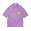 Herre Acne | Acne Bubble Logo Polo T-Shirt T-Shirt Lilla