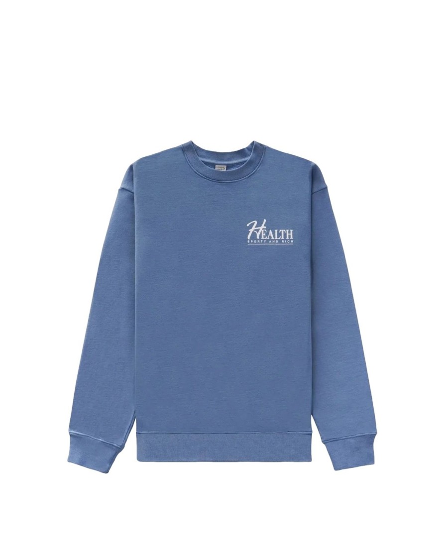 Dame Sporty u0026 Rich | Sporty & Rich Big H Crew Neck Genser Pastellbla