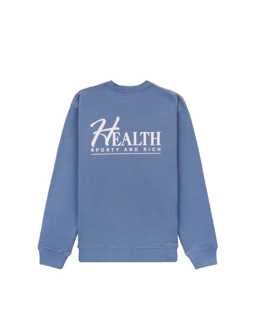 Dame Sporty u0026 Rich | Sporty & Rich Big H Crew Neck Genser Pastellbla