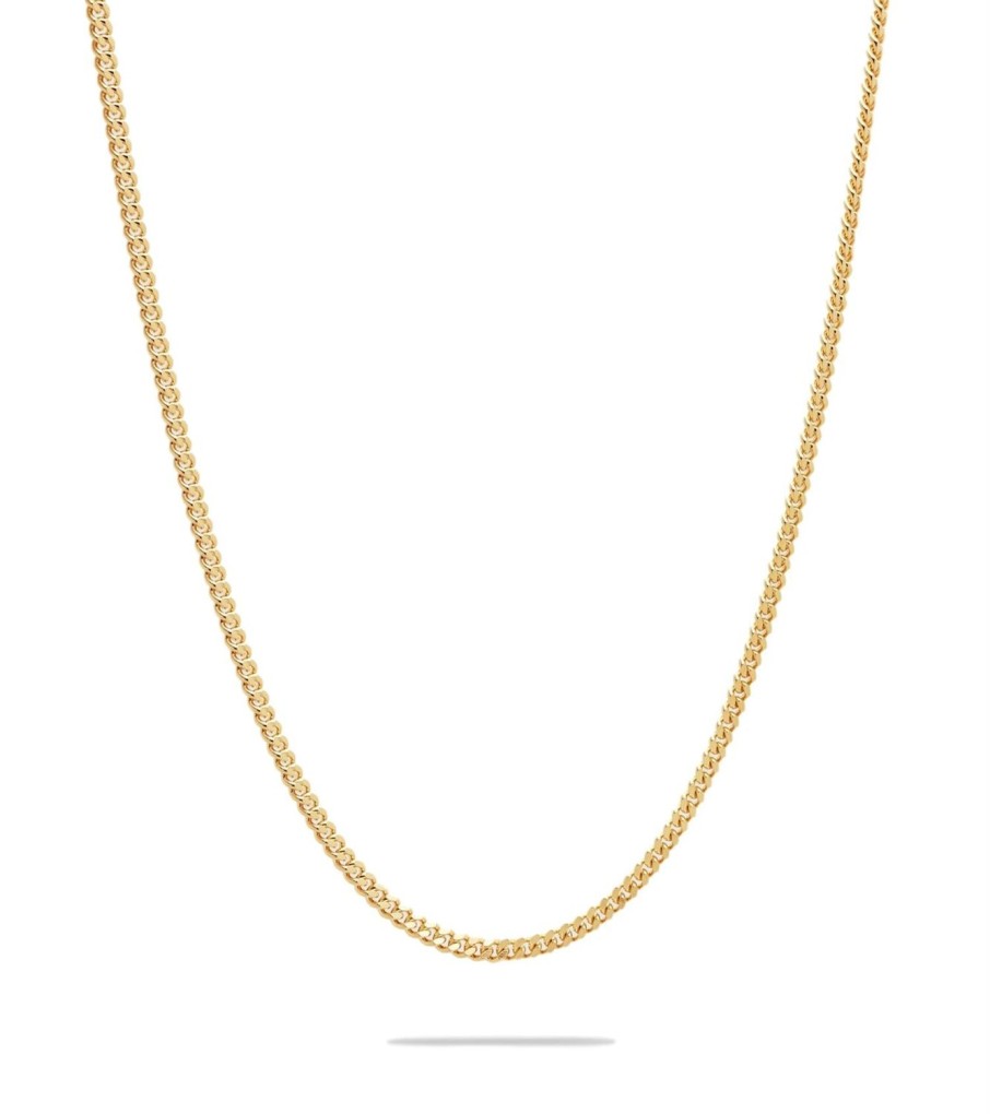 Smykker Tom Wood Jewellery | Tom Wood Jewellery Curb Chain M 24,5 Inch Smykke Gull