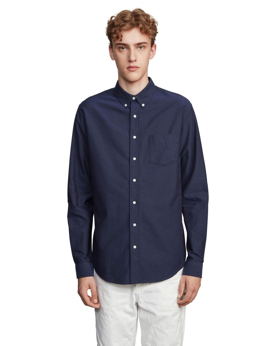 Herre Schnaydermans | Schnaydermans Shirt Oxford One Skjorte Marine