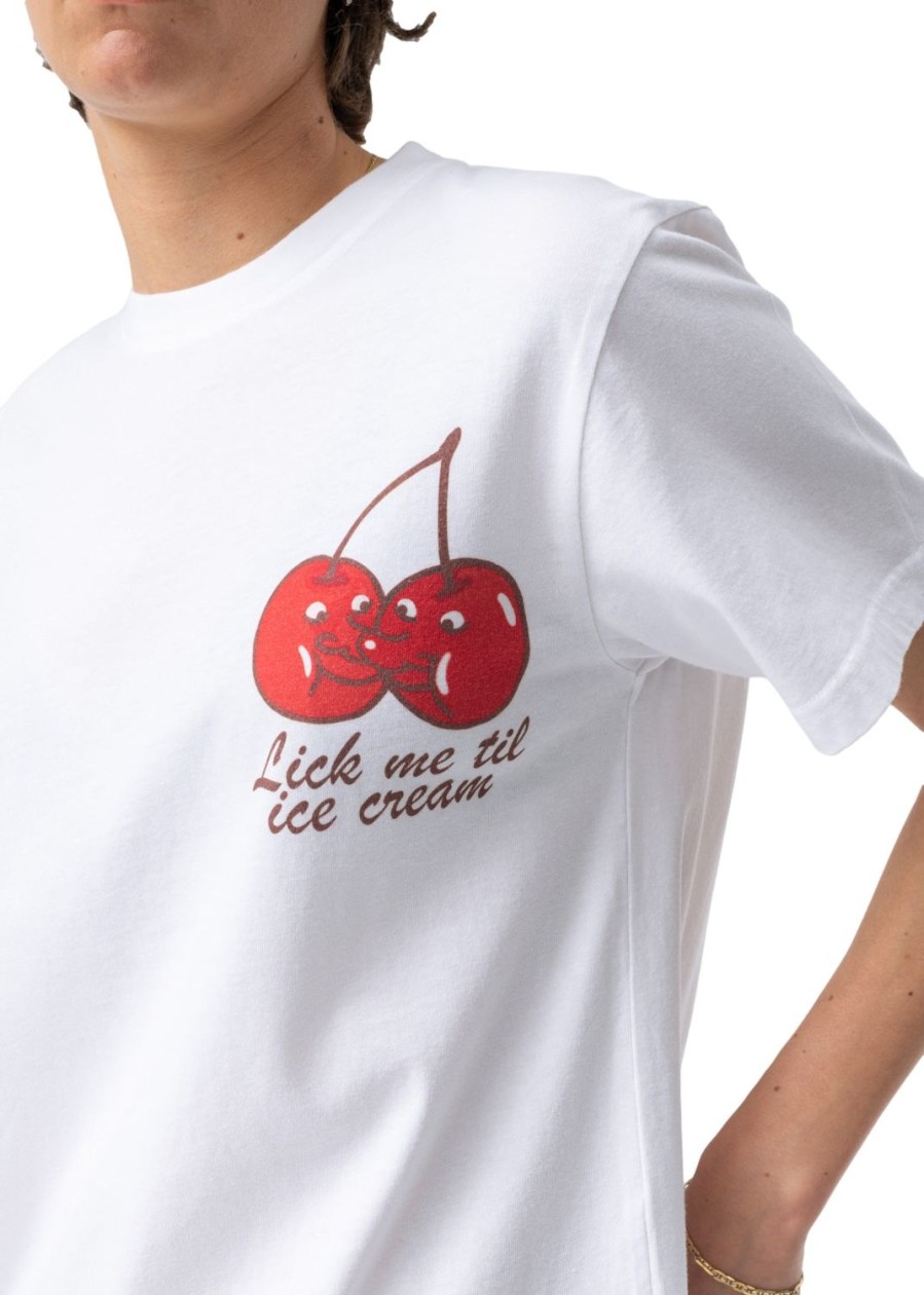 Herre Carne Bollente | Carne Bollente Lick Me 24/7 T-Shirt Hvit